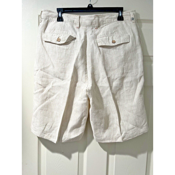 Tommy Bahama Harbor Herringbone Short Stone Khaki Size 34 Stretch A004035 - Picture 4 of 11